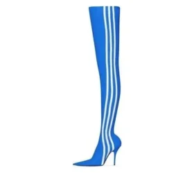 Balenciaga x adidas Originals Knife Over-the-Knee-Stiefeletten «Blue» 724074W2ES14090
