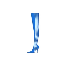 Balenciaga x adidas Originals Knife Over-the-Knee-Stiefeletten «Blue» 724074W2ES14090
