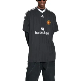 Balenciaga x adidas Oversized-Fussball-T-Shirt «Black» 723663TNV131000