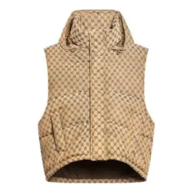 Balenciaga x Gucci The Hacker Project Hacker Cocoon Puffer Gilet Weste «Beige» 681884TLO539585