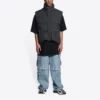 Balenciaga x Gucci The Hacker Project Hacker Cocoon Puffer Gilet Weste «Schwarz» 681884TLO531269
