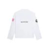 Balenciaga x NASA Crossover Space Printing Langarm-T-Shirt für Herren mit Rundhalsausschnitt, weiss 662496TKVD79040