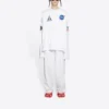 Balenciaga x NASA Crossover Space Printing Langarm-T-Shirt für Herren mit Rundhalsausschnitt, weiss 662496TKVD79040