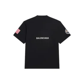 Balenciaga x NASA Crossover Space Retro Kurzarm-T-Shirt «Black» 651795TKVD71070