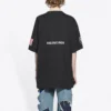 Balenciaga x NASA Crossover Space Retro Kurzarm-T-Shirt «Black» 651795TKVD71070