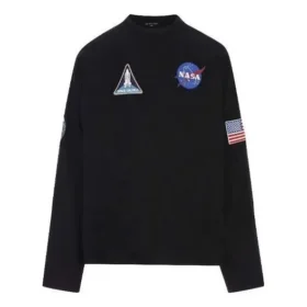 Balenciaga x NASA Space Multi-Patch-Sweatshirt «Black» 662496TKVD71070