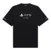 Balenciaga x PlayStation Crossover PS5 – Alphabet-Geometrie-Muster-Print, kurzärmelig, Unisex, schwarz 651795TKVF31070