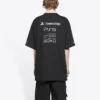 Balenciaga x PlayStation Crossover PS5 – Alphabet-Geometrie-Muster-Print, kurzärmelig, Unisex, schwarz 651795TKVF31070