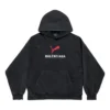 Balenciaga x Puma Hoodie, mittlere Passform «Black Faded» 767877TTVA41041