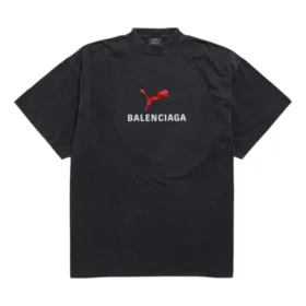 Balenciaga x Puma Oversize-T-Shirt «Black Faded» 831305TTVA61041