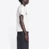 Balenciaga x RuPaul gemeinsam signiertes FW21-Shirt mit Buchstabenprint und rundem Kragen, Herren, weiss 670943TLV579057