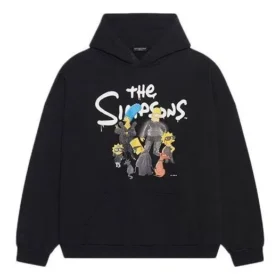 Balenciaga x THE SIMPSONS Baumwoll-Hoodie, weite Passform «Black» 674986TLVG81000