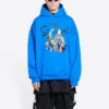 Balenciaga x THE SIMPSONS Baumwoll-Hoodie, weite Passform «Blue» 674986TLVG84210