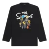 Balenciaga x THE SIMPSONS Langarm-T-Shirt, Large Fit «Black» 681046TLVG70100