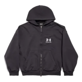 Balenciaga x Under Armour Zip-Up-Hoodie «Black White» 803264TRVB89034