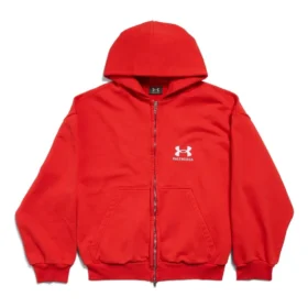 Balenciaga x Under Armour Zip-Up-Hoodie «Red White» 803264TRVB86540