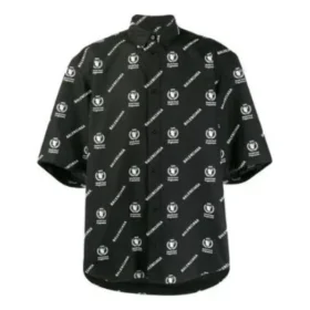Balenciaga x WFP Kurzarm-Shirt mit quadratischem Rückenausschnitt «Black White» 602026TIL251070