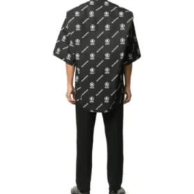 Balenciaga x WFP Kurzarm-Shirt mit quadratischem Rückenausschnitt «Black White» 602026TIL251070