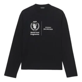 Balenciaga x WFP Langarm-T-Shirt, Medium Fit «Black» 612967THV841000