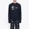 Balenciaga x WFP Langarm-T-Shirt, Medium Fit «Black» 612967THV841000