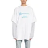 Balenciaga x WFP T-Shirt mit doppelten Ärmeln «White» 698089TMVL29086