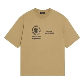 Balenciaga x WFP T-Shirt, mittlere Passform «Khaki» 612966THV849605