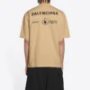 Balenciaga x WFP T-Shirt, mittlere Passform «Khaki» 612966THV849605
