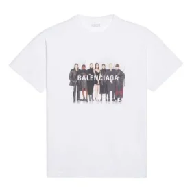 Band-Porträt-Aufdruck Logo Retro Kurzarm «Weiss» 612965TIV479000