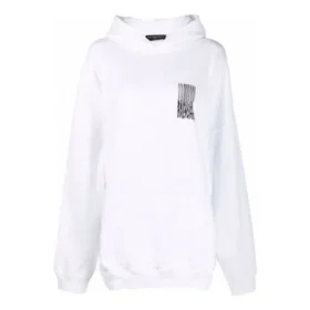 Barcode-Baumwoll-Hoodie «Weiss» 651799TKVE69040