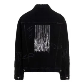 Barcode Destroyed-Denim-Jacke «Schwarz» 664329TBP471055