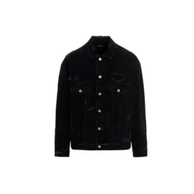Barcode Destroyed-Denim-Jacke «Schwarz» 664329TBP471055