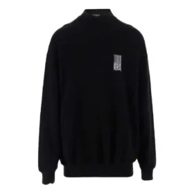 Barcode-Pullover mit Rundhalsausschnitt «Schwarz» 652981TKVE61070