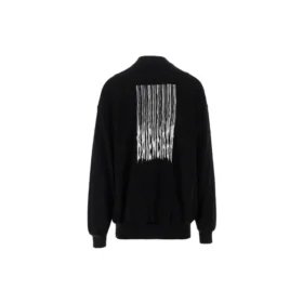 Barcode-Pullover mit Rundhalsausschnitt «Schwarz» 652981TKVE61070