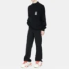Barcode-Pullover mit Rundhalsausschnitt «Schwarz» 652981TKVE61070
