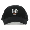 Baseballkappe aus Baumwoll-Twill mit gesticktem Pride-Logo «Black» 670811410B21000