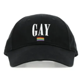 Baseballkappe aus Baumwoll-Twill mit gesticktem Pride-Logo «Black» 670811410B21000