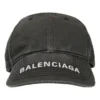 Baseballkappe aus gewaschenem Denim mit Logo «Schwarz/Weiss» 617160-4A2B4-1077