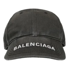 Baseballkappe aus gewaschenem Denim mit Logo «Schwarz/Weiss» 617160-4A2B4-1077