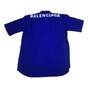Baumwoll-Popeline-Shirt mit Logo auf dem Rücken «Blue» 556913TEM164210