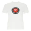 Baumwoll-T-Shirt mit Aufdruck, kurzärmelig, weiss 612964TJVD69000