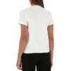 Baumwoll-T-Shirt mit Aufdruck, kurzärmelig, weiss 612964TJVD69000