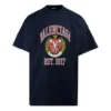 Baumwoll-T-Shirt mit College-Logo-Print «Schwarz» 676589TLV898067