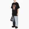 Baumwoll-T-Shirt mit College-Logo-Print «Schwarz» 676589TLV898067