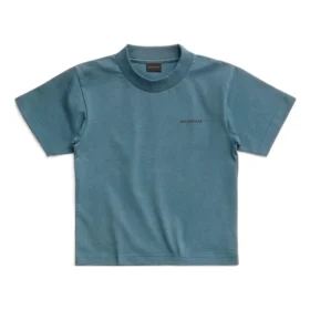 Baumwoll-T-Shirt mit Logo-Aufdruck «Blue» 681864TOVK74005
