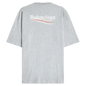 Baumwoll-T-Shirt mit politischem Logo «Grey» BLGA-508203-TAV44-GY