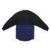BB Authentic Patched Langarm-T-Shirt «Black Blue» 698227TMM085212