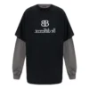 BB Be Different T-Shirt mit Aufnähern, Langarm-T-Shirt «Black Grey» 720407TNVV31070