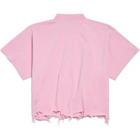 BB Classic Balenciaga Kurzes Oversize-T-Shirt «Pink» 783399TQVS85708