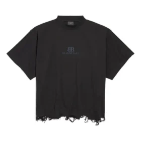 BB Classic Balenciaga kurzes Oversize-T-Shirt «Schwarz» 783399TQVS81083