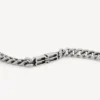 BB Icon dünnes Gourmette-Armband für Herren in Antiksilber